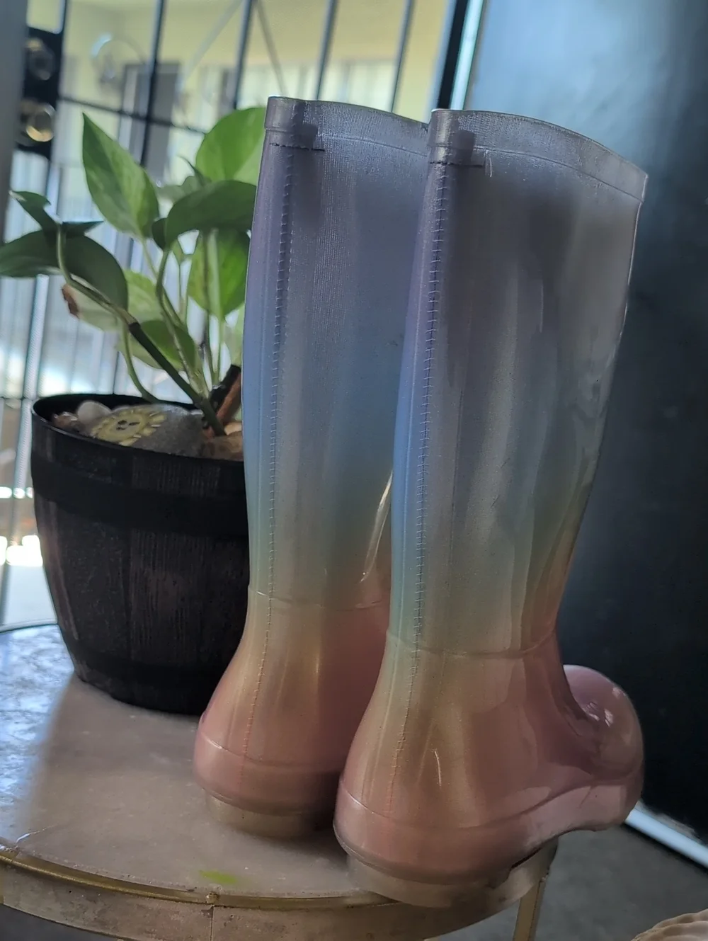 Target Cat & Jack Iridescent Pastel Gradient Rain Boots